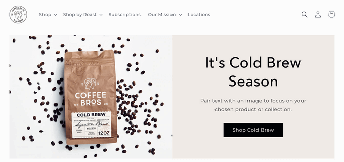 Coffee Bros woocommerce store demo