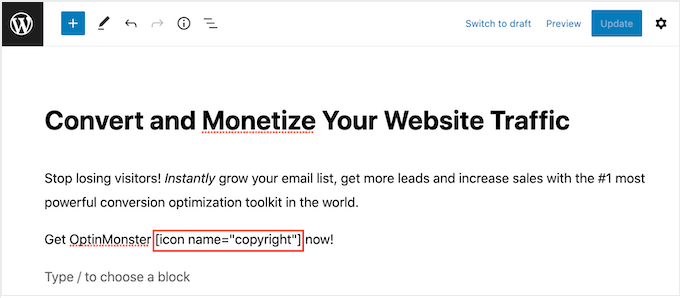 Adding an icon font in WordPress using a shortcode Adding an icon font in WordPress using a shortcode