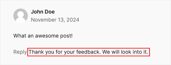 WordPress'te bir yorumu işaretleme