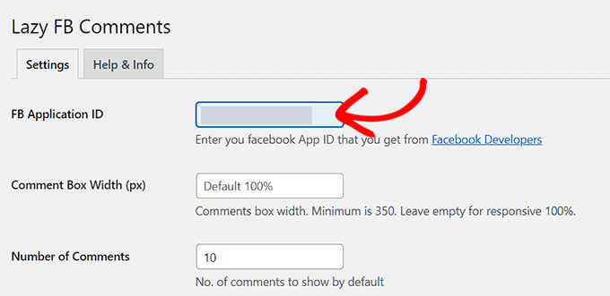 アプリIDを入力