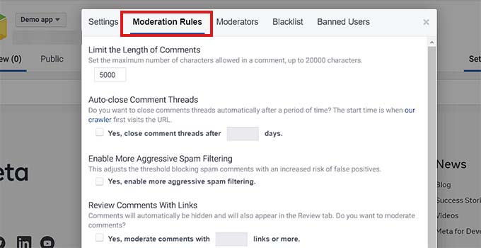 モデレーションツールを使用してください