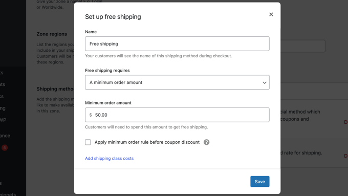 Setting a Minimum Order Amount for Free Shipping in WooCommerce Setting a Minimum Order Amount for Free Shipping in WooCommerce