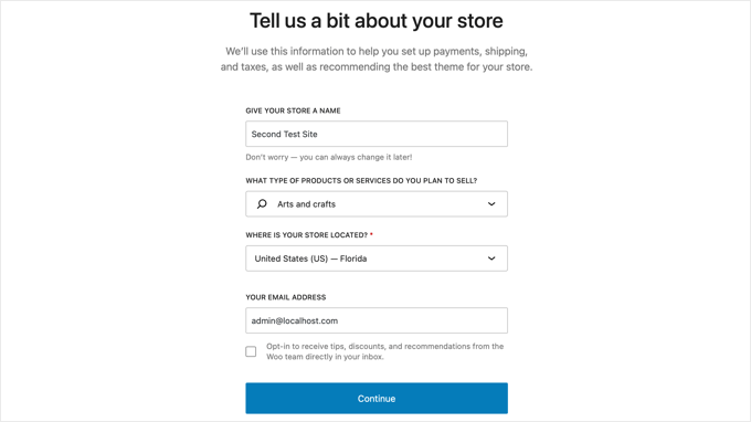 WooCommerce Setup Wizard WooCommerce Setup Wizard