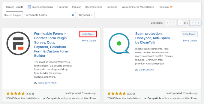 Formidable Formsのインストール Formidable Formsのインストール