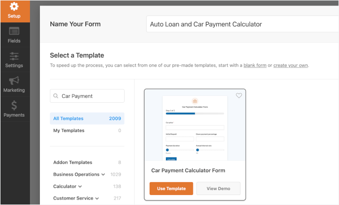 自動車ローン計算機テンプレートを選択 自動車ローン計算機テンプレートを選択