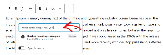 Inserisci la parola chiave a cui vuoi collegarti