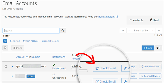 Verifică emailul în Bluehost