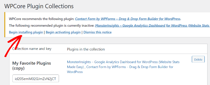 Klicka på börja installera plugins