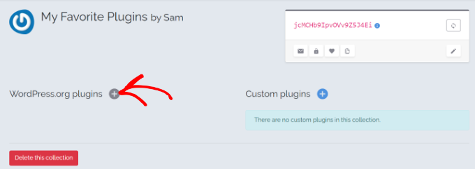 Klicka på plustecknet för att lägga till nya plugins
