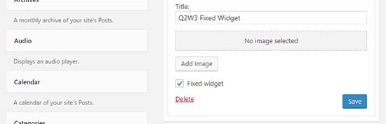 Q2W3 Fixed Widget for WordPress Q2W3 Fixed Widget for WordPress