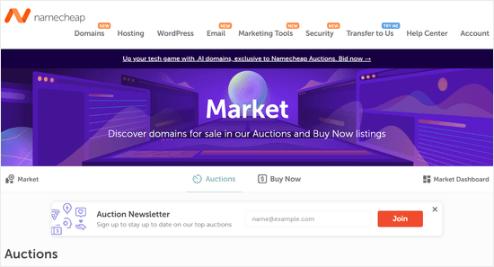 Namecheap premium domain names