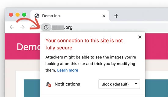 Unblocked mixed content Unblocked mixed content