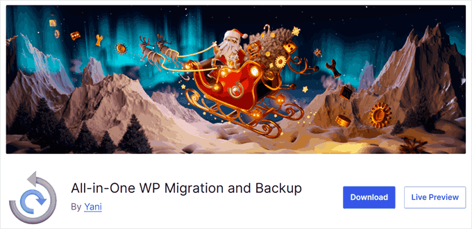 All in One WP Migration plugin banner