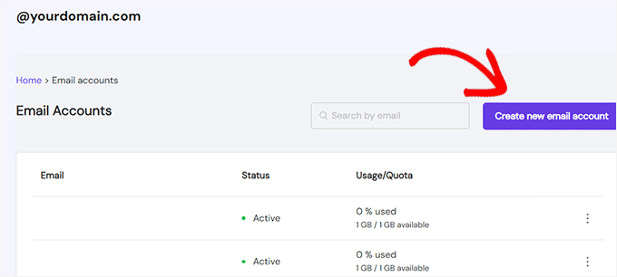 Creați un cont de e-mail nou în Hostinger