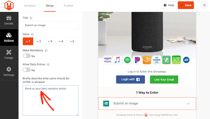 Come aggiungere una descrizione al tuo concorso fotografico Come aggiungere una descrizione al tuo concorso fotografico