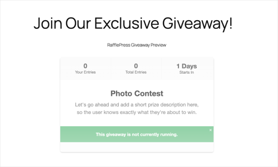 esempio-blocco-rafflepress Esempio di blocco RafflePress