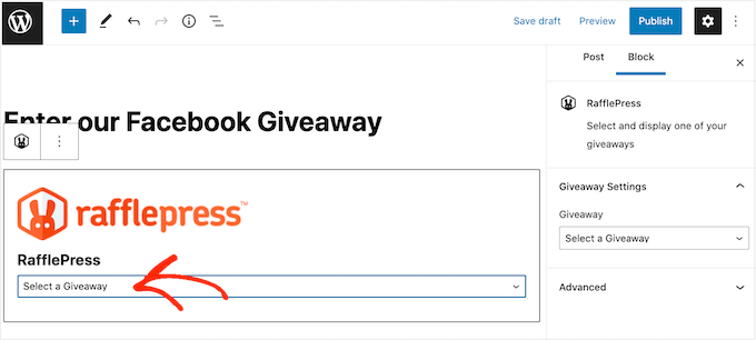 Adding a Facebook giveaway to a WordPress page or post Adding a Facebook giveaway to a WordPress page or post