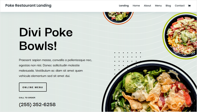 Divi Restaurant Theme