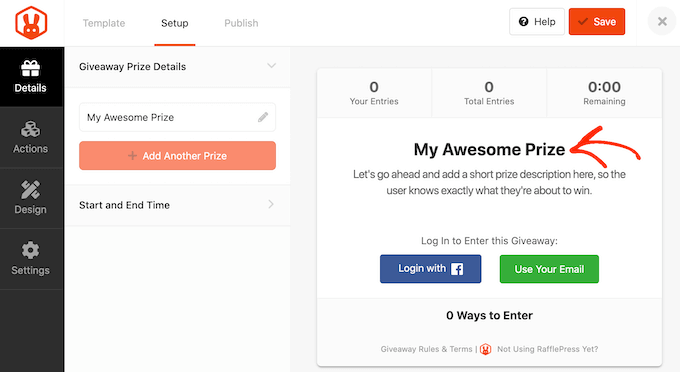 Adding a prize to your Facebook contest Adding a prize to your Facebook contest