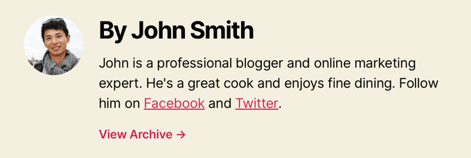 Vista previa del tema de biografía de WordPress