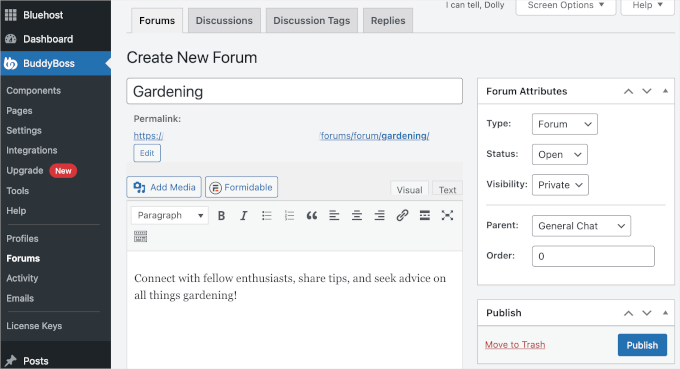 Creating a gardening forum in BuddyBoss Creating a gardening forum in BuddyBoss