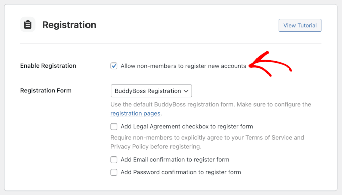Enabling registration in BuddyBoss forums Enabling registration in BuddyBoss forums