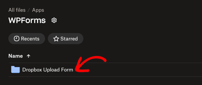 WPForms' Dropbox Upload Form folder in Dropbox WPForms' Dropbox Upload Form folder in Dropbox