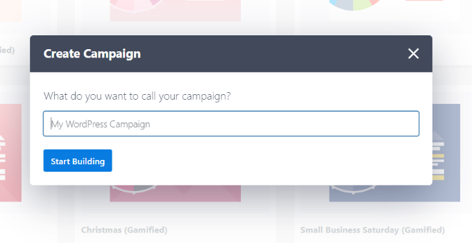 Enter a name for your campaign Enter a name for your campaign