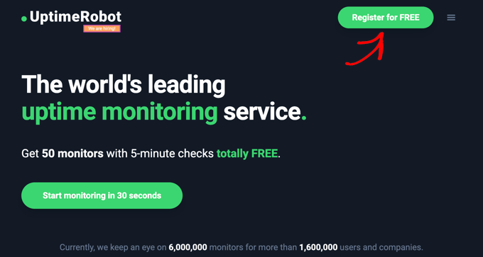 Uptime Robot Website Uptime Robot Website