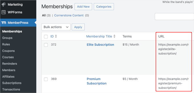 MemberPress member sign in URLs MemberPress member sign in URLs