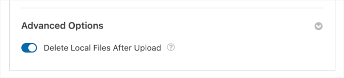 Advanced option for cleanup Advanced option for cleanup