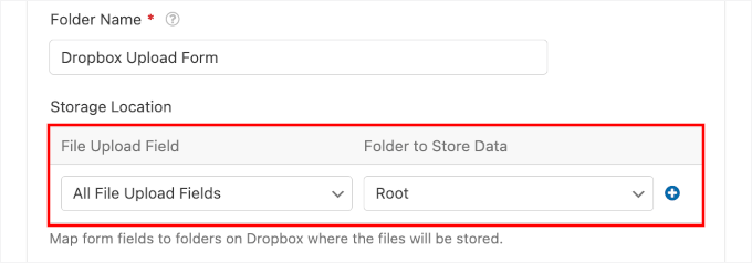 Configuring storage location Configuring storage location