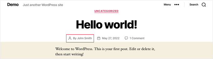 Author Byline in WordPress Author Byline in WordPress