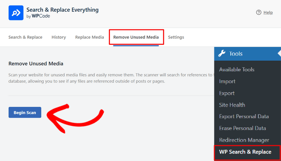 Fai clic su Inizia scansione in Cerca e sostituisci tutto Fai clic su Inizia scansione in Cerca e sostituisci tutto