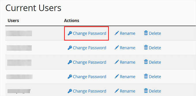Change your database password Change your database password