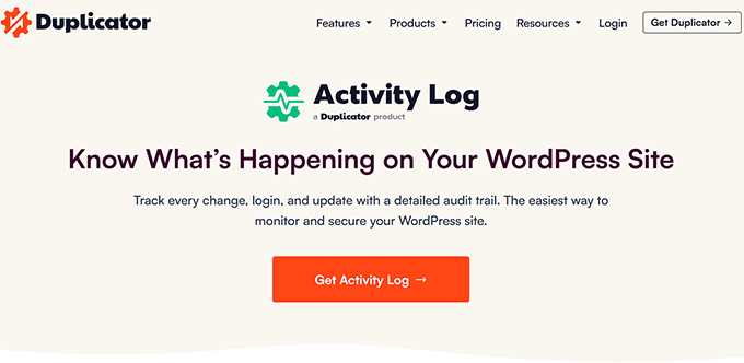 Wtyczka Duplicator Activity Log Wtyczka Duplicator Activity Log