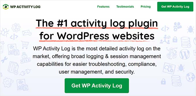 Witryna WP Activity Log Witryna WP Activity Log