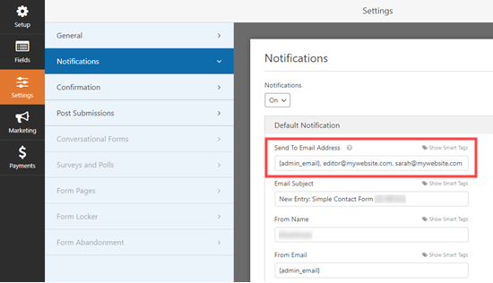Sending multiple identical email notifications in WPForms Sending multiple identical email notifications in WPForms
