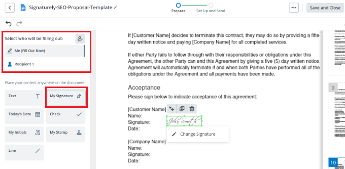 Add your signature to the document Add your signature to the document