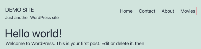 Preview of Custom Post Type Menu Item Preview of Custom Post Type Menu Item