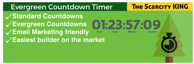 O plugin Evergreen Countdown Timer Cronômetro de contagem regressiva Evergreen