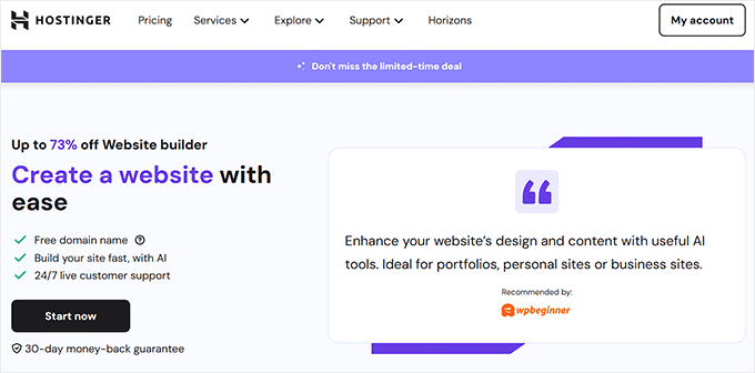 Hostinger AI Website Builder