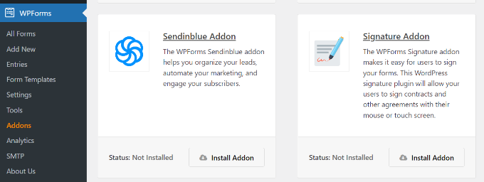 Installing the Signature addon Install the signature addon