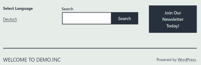 Language switcher preview Language switcher preview