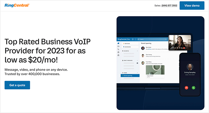 RingCentral website RingCentral website