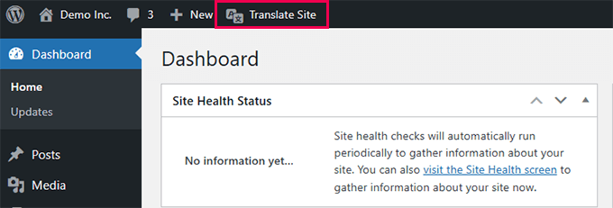 TranslatePress translate site button TranslatePress translate site button