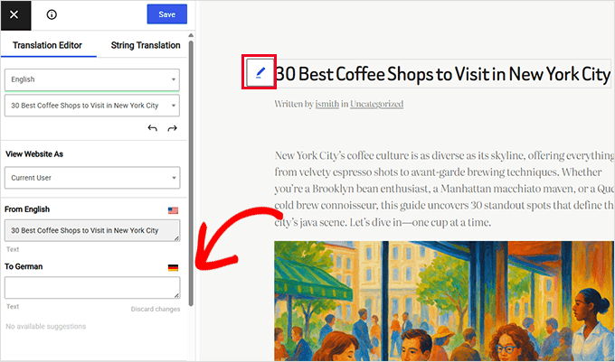 TranslatePress translating website TranslatePress translating website