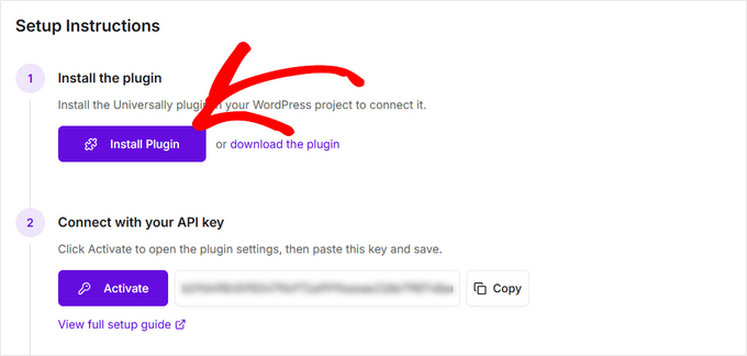Install the Universally plugin