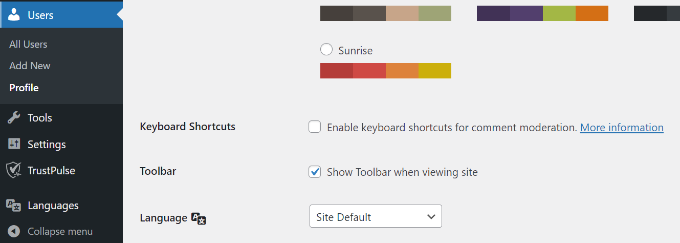 User language User language