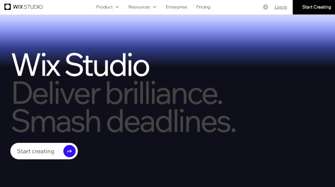 Wix Studio homepage
